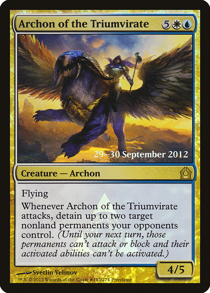 Archon of the Triumvirate [Return to Ravnica Prerelease Promos] | Good Games North