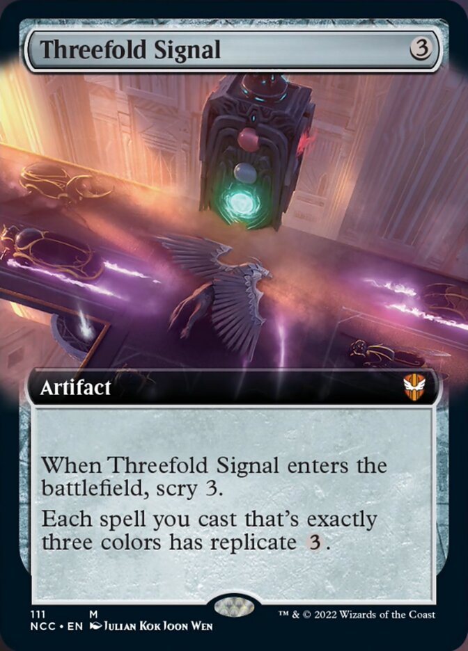 Threefold Signal (Extended Art) [Streets of New Capenna Commander] | Good Games North