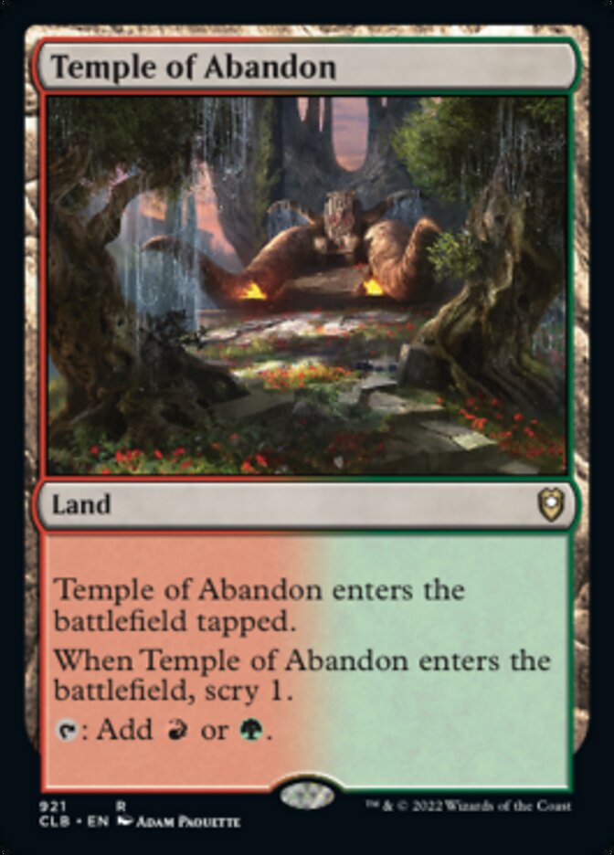 Temple of Abandon [Commander Legends: Battle for Baldur's Gate] | Good Games North