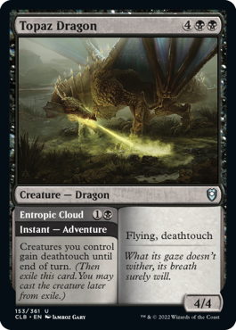 Topaz Dragon // Entropic Cloud [Commander Legends: Battle for Baldur's Gate] | Good Games North
