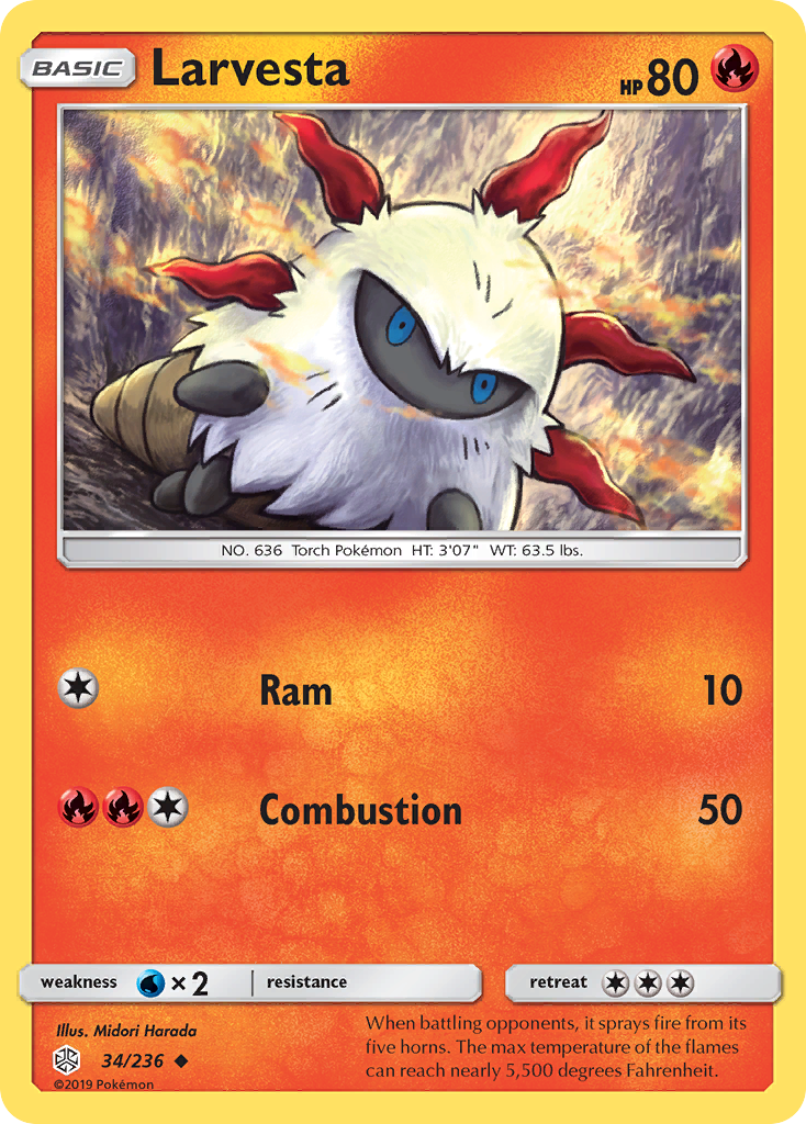 Larvesta (34/236) [Sun & Moon: Cosmic Eclipse] | Good Games North