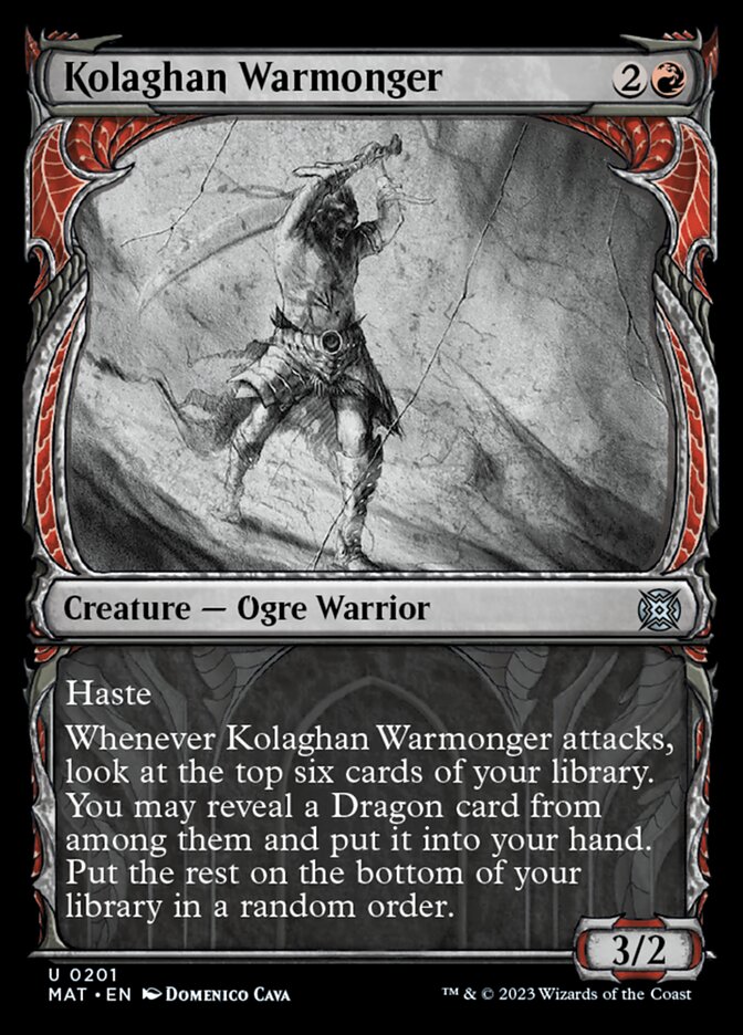 Kolaghan Warmonger (Showcase Halo Foil) [March of the Machine: The Aftermath] | Good Games North