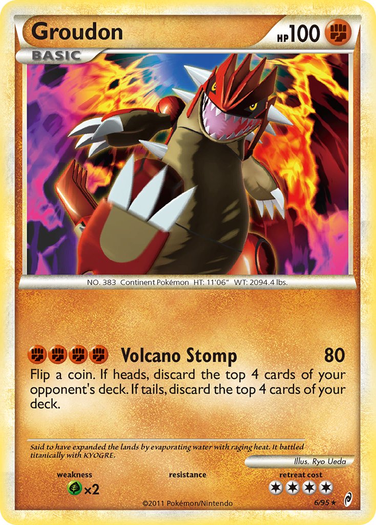Groudon (6/95) (Theme Deck Exclusive) [HeartGold & SoulSilver: Call of Legends] | Good Games North