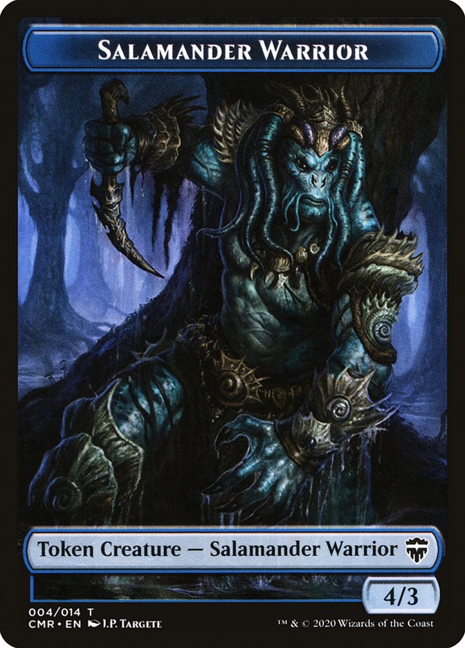 Angel // Salamander Warrior Token [Commander Legends Tokens] | Good Games North