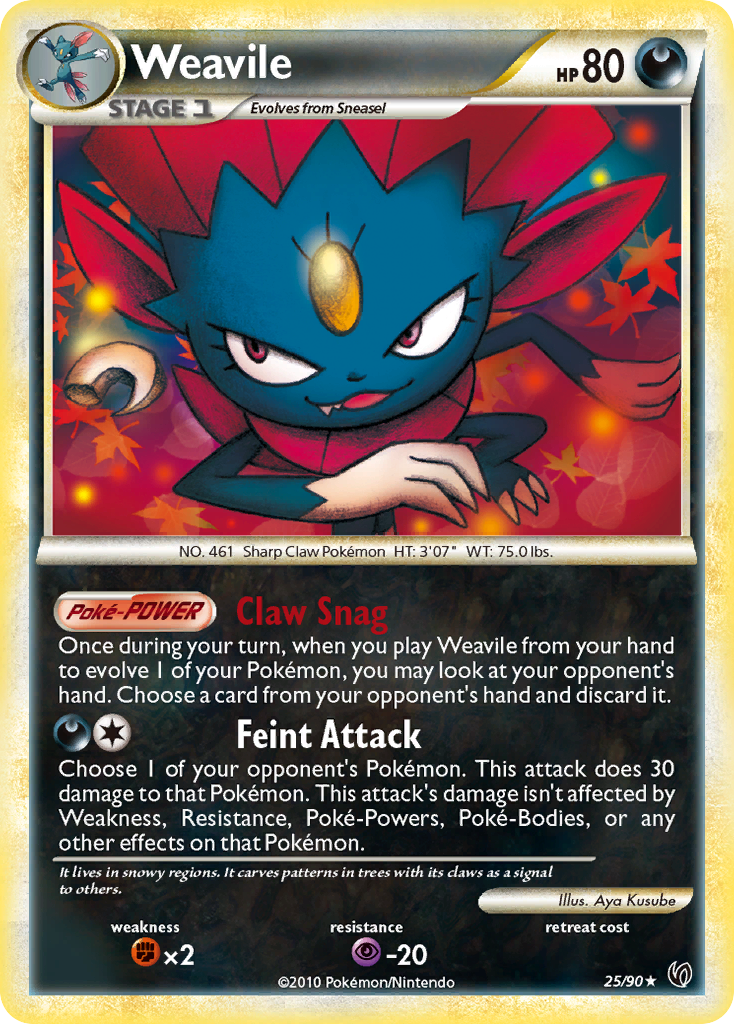 Weavile (25/90) [HeartGold & SoulSilver: Undaunted] | Good Games North