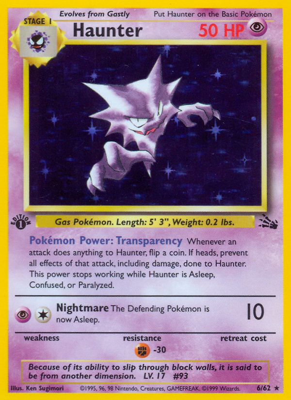 Haunter (6/62) [Fossil 1st Edition] | Good Games North