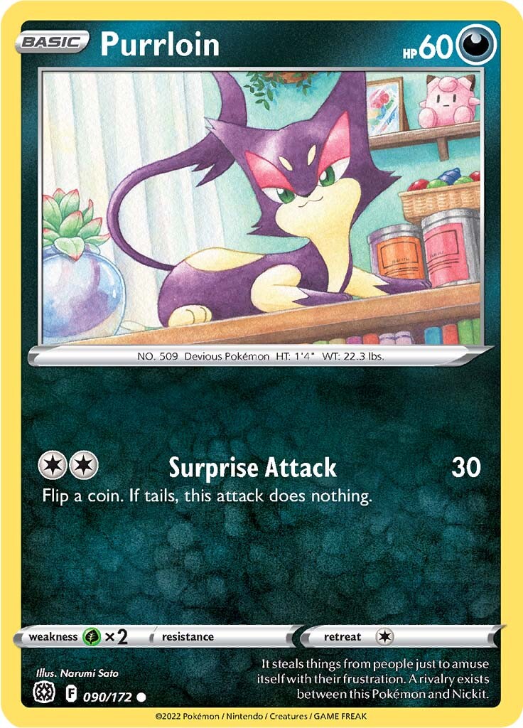 Purrloin (090/172) [Sword & Shield: Brilliant Stars] | Good Games North