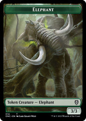 Human Soldier // Elephant Double-Sided Token [Phyrexia: All Will Be One Commander Tokens] | Good Games North