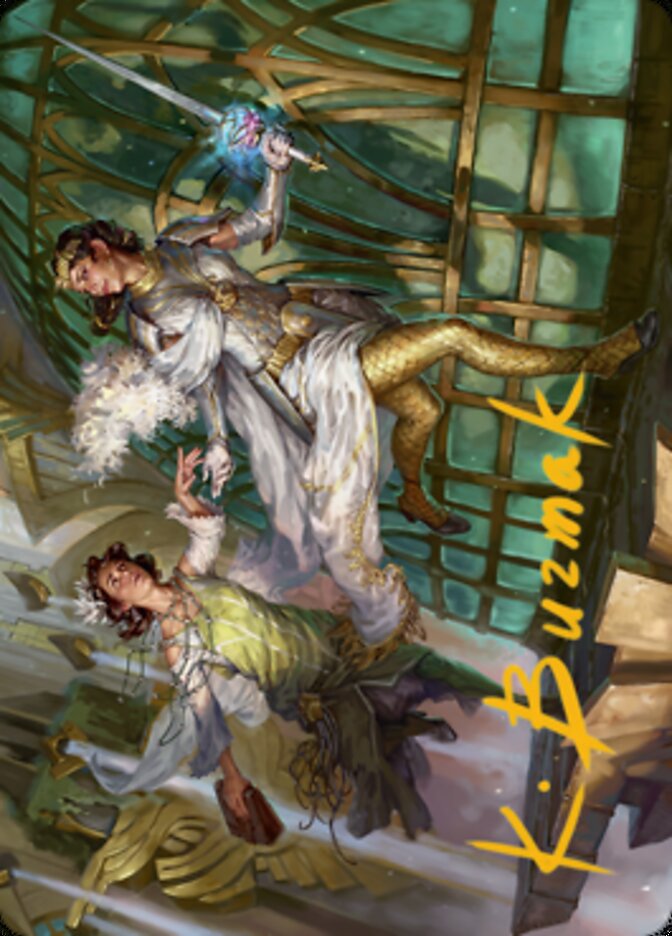 Daring Escape Art Card (Gold-Stamped Signature) [Streets of New Capenna Art Series] | Good Games North