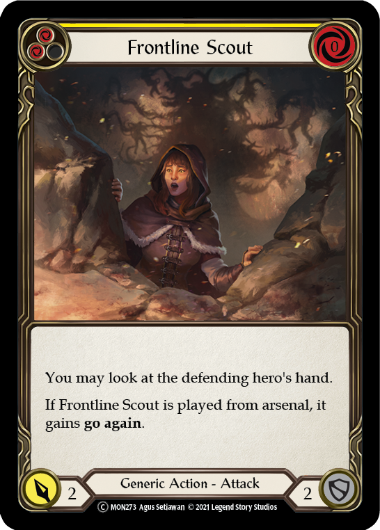 Frontline Scout (Yellow) [U-MON273-RF] Unlimited Rainbow Foil | Good Games North