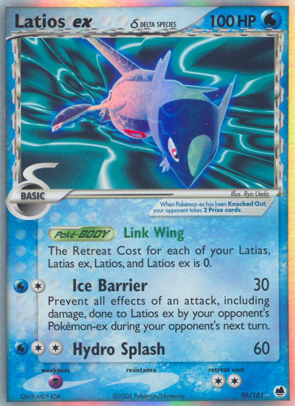 Latios ex (96/101) (Delta Species) [EX: Dragon Frontiers] | Good Games North