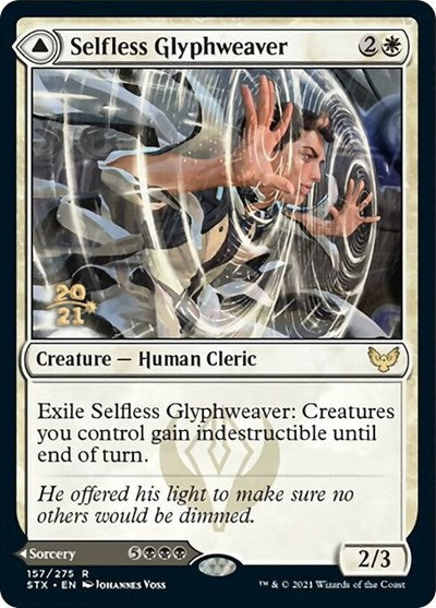 Selfless Glyphweaver // Deadly Vanity [Strixhaven: School of Mages Prerelease Promos] | Good Games North