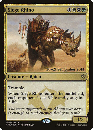 Siege Rhino [Khans of Tarkir Promos] | Good Games North