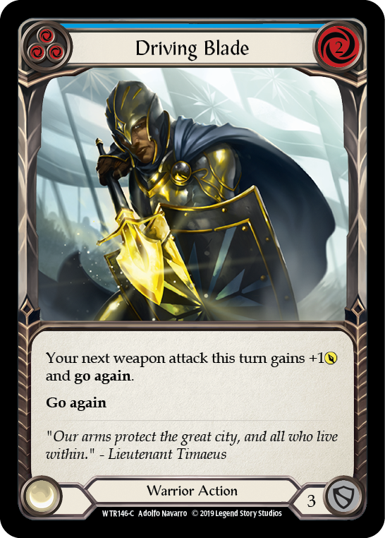 Driving Blade (Blue) [WTR146-C] Alpha Print Normal | Good Games North