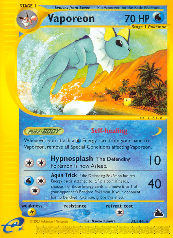Vaporeon (33/144) [Skyridge] | Good Games North