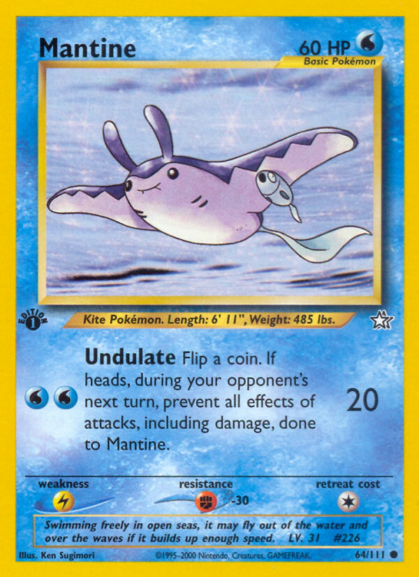 Mantine (64/111) [Neo Genesis 1st Edition] | Good Games North