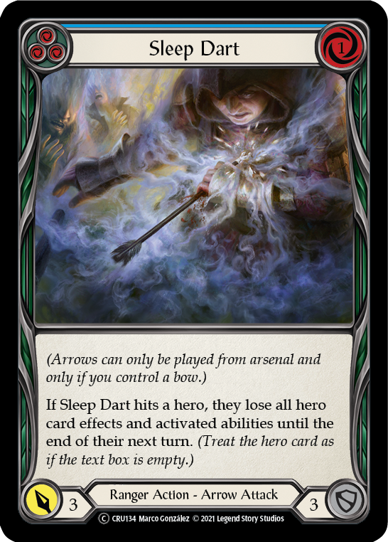 Sleep Dart (Blue) [U-CRU134-RF] Unlimited Rainbow Foil | Good Games North