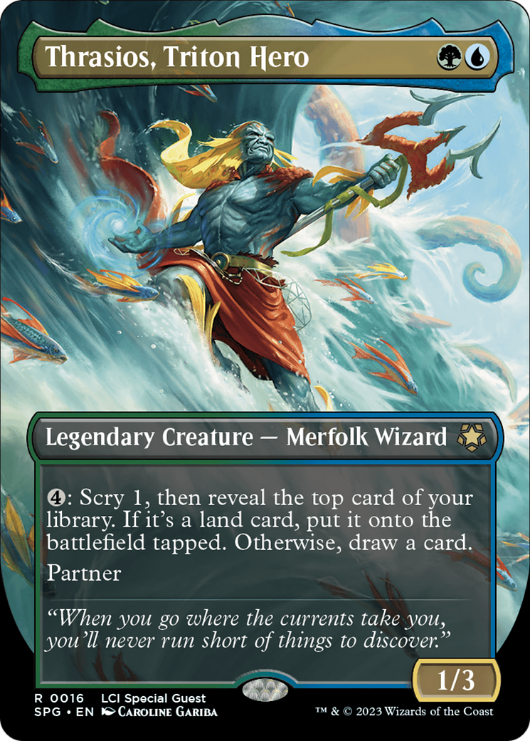 Thrasios, Triton Hero (Borderless) [The Lost Caverns of Ixalan Special Guests] | Good Games North