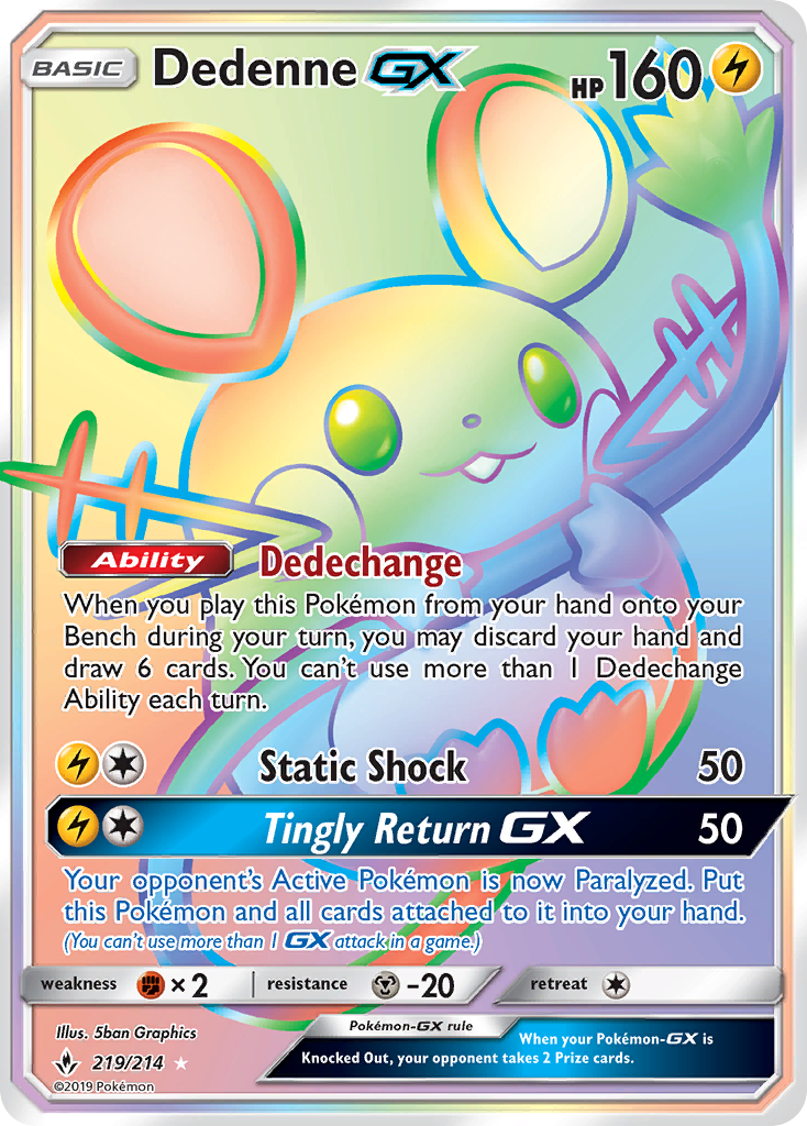 Dedenne GX (219/214) [Sun & Moon: Unbroken Bonds] | Good Games North