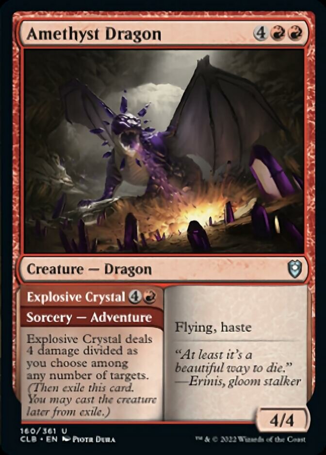 Amethyst Dragon // Explosive Crystal [Commander Legends: Battle for Baldur's Gate] | Good Games North