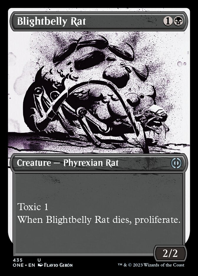 Blightbelly Rat (Showcase Ichor Step-and-Compleat Foil) [Phyrexia: All Will Be One] | Good Games North