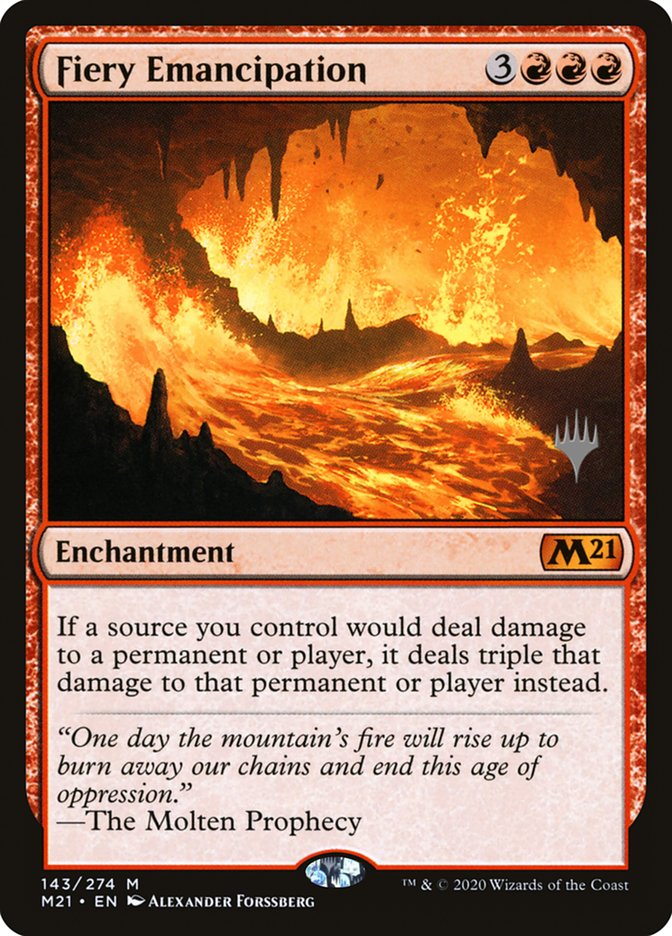 Fiery Emancipation (Promo Pack) [Core Set 2021 Promos] | Good Games North