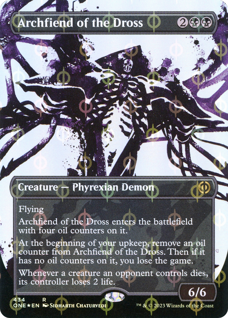 Archfiend of the Dross (Borderless Ichor Step-and-Compleat Foil) [Phyrexia: All Will Be One] | Good Games North