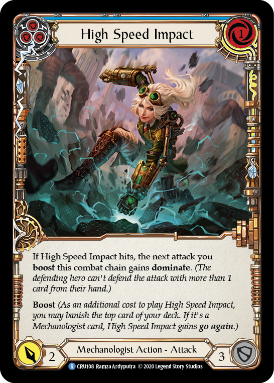 High Speed Impact (Blue) [CRU108] 1st Edition Normal | Good Games North