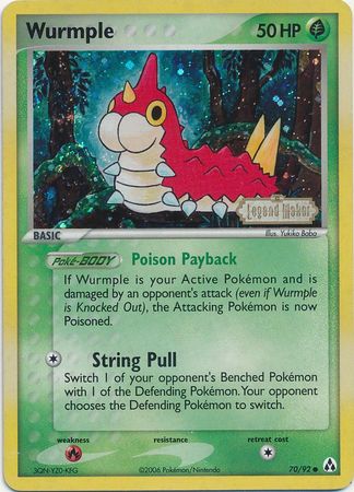 Wurmple (70/92) (Stamped) [EX: Legend Maker] | Good Games North
