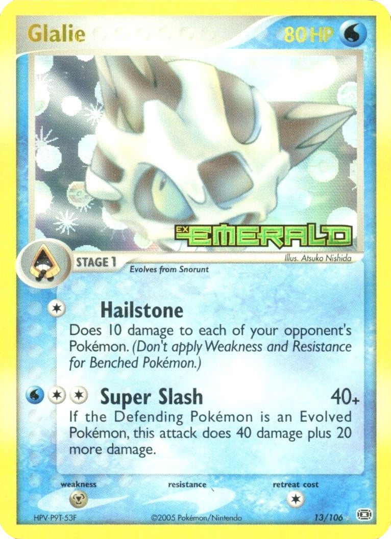 Glalie (13/106) (Stamped) [EX: Emerald] | Good Games North