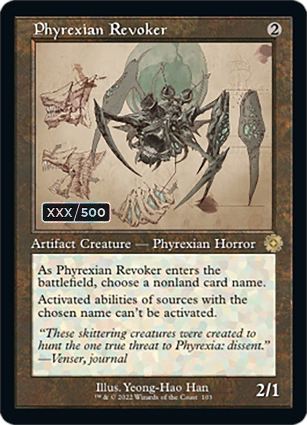 Phyrexian Revoker (Retro Schematic) (Serial Numbered) [The Brothers' War Retro Artifacts] | Good Games North