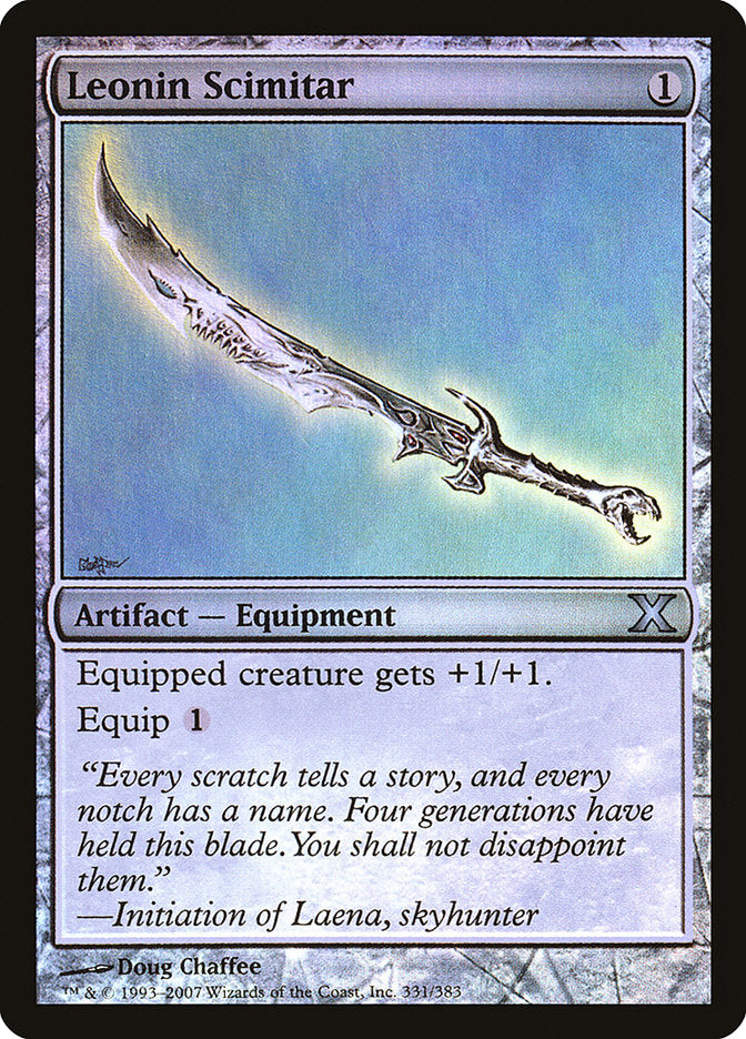 Leonin Scimitar (Premium Foil) [Tenth Edition] | Good Games North