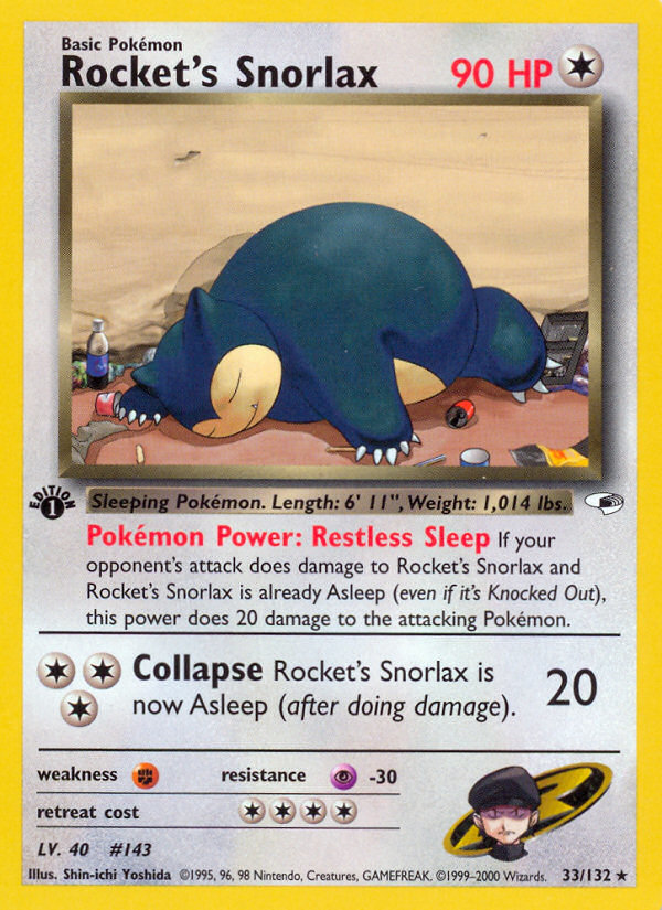 Rocket's Snorlax (33/132) [Gym Heroes 1st Edition] | Good Games North