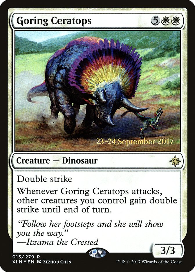 Goring Ceratops  [Ixalan Prerelease Promos] | Good Games North