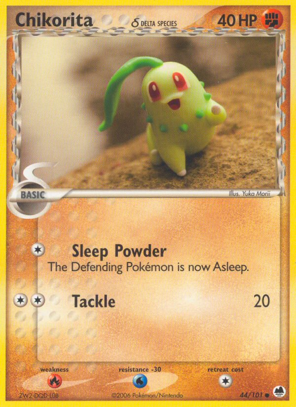Chikorita (44/101) (Delta Species) [EX: Dragon Frontiers] | Good Games North