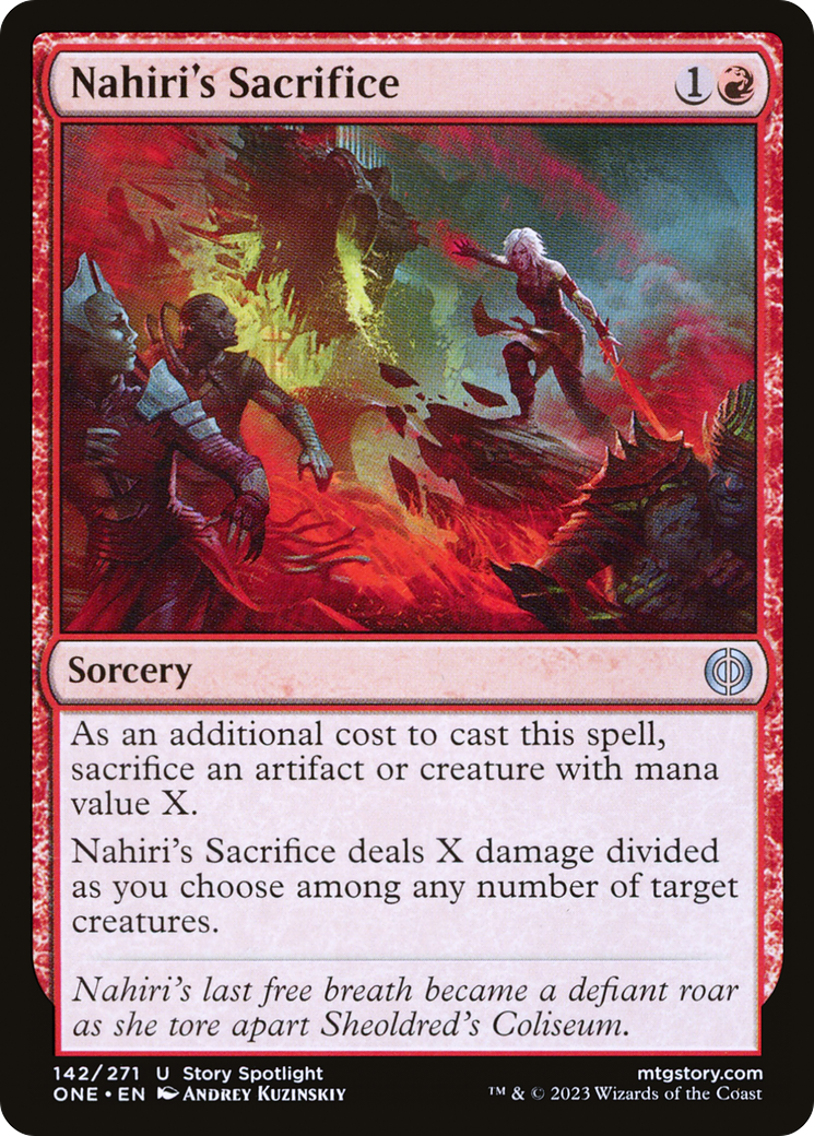 Nahiri's Sacrifice [Phyrexia: All Will Be One] | Good Games North