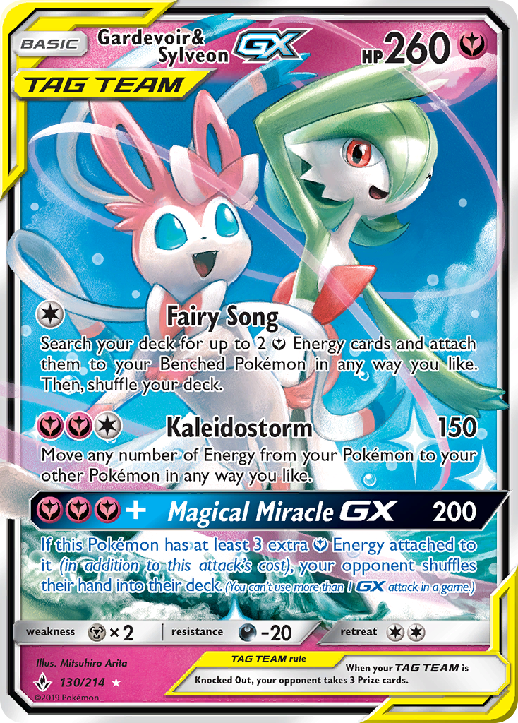 Gardevoir & Sylveon GX (130/214) [Sun & Moon: Unbroken Bonds] | Good Games North