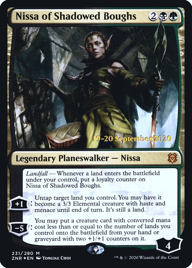 Nissa of Shadowed Boughs  [Zendikar Rising Prerelease Promos] | Good Games North