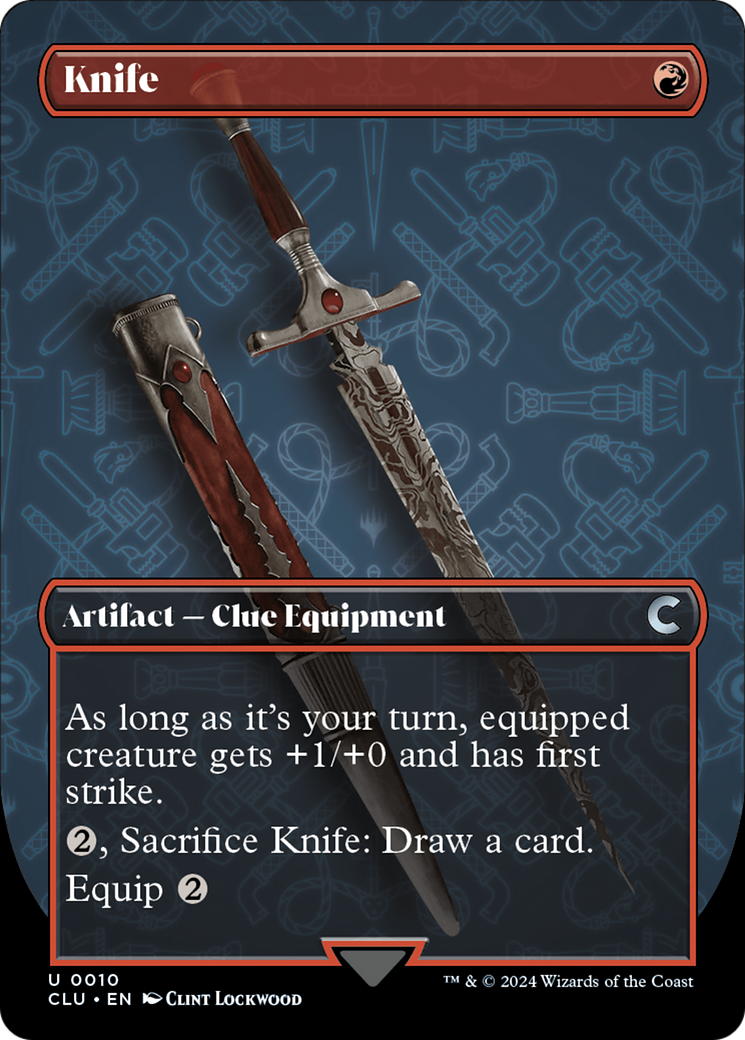 Knife (Borderless) [Ravnica: Clue Edition] | Good Games North