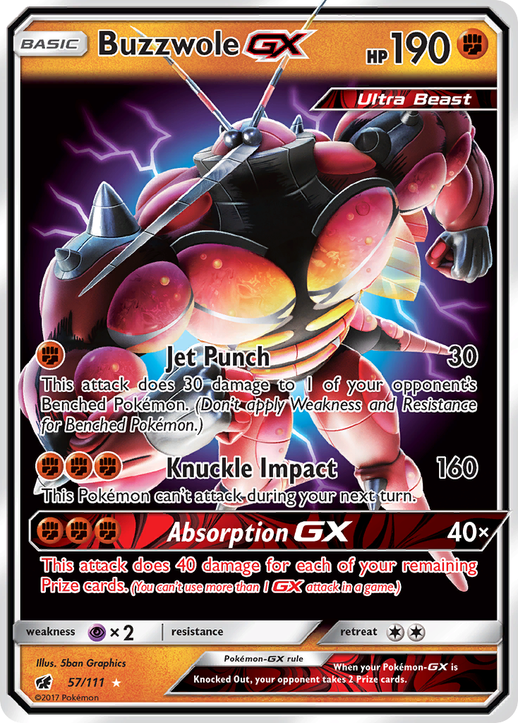 Buzzwole GX (57/111) [Sun & Moon: Crimson Invasion] | Good Games North