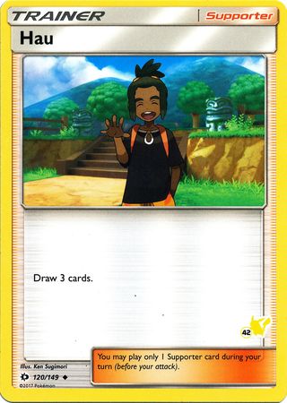 Hau (120/149) (Pikachu Stamp #42) [Battle Academy 2020] | Good Games North