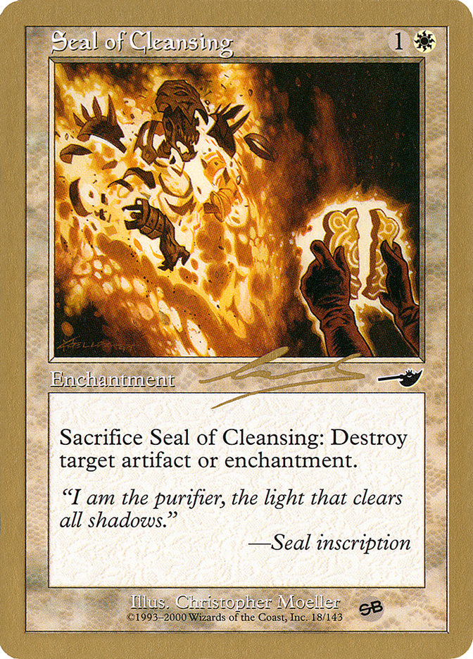 Seal of Cleansing (Nicolas Labarre) (SB) [World Championship Decks 2000] | Good Games North