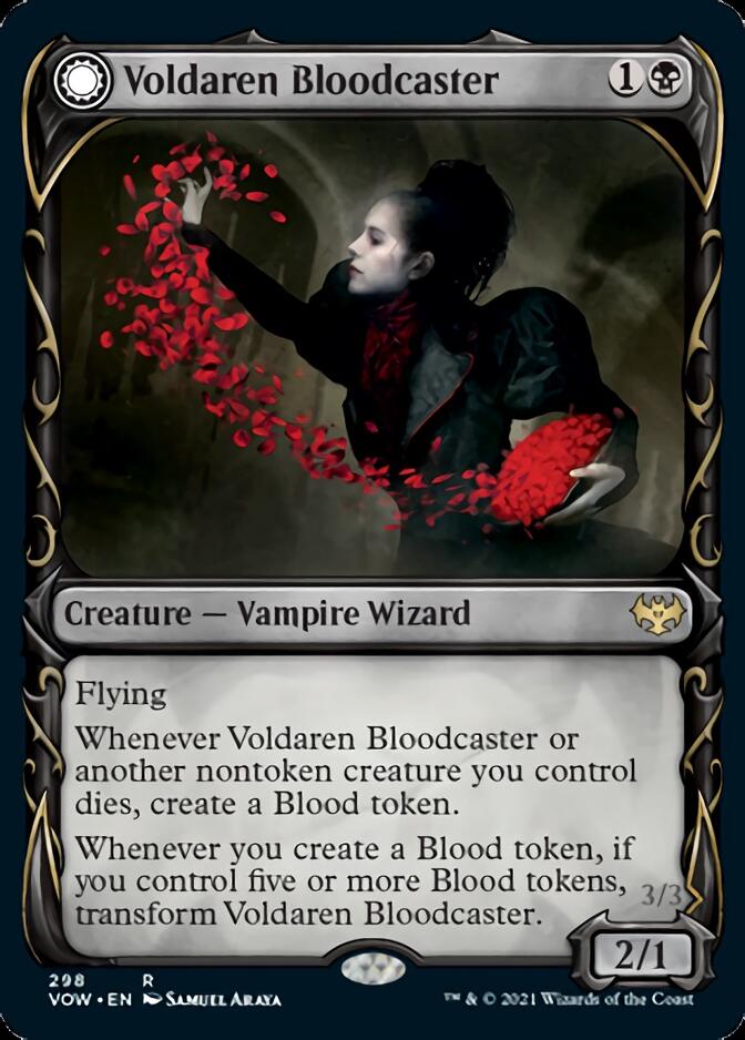 Voldaren Bloodcaster // Bloodbat Summoner (Showcase Fang Frame) [Innistrad: Crimson Vow] | Good Games North