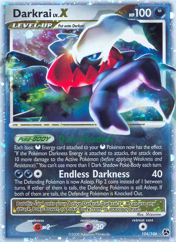 Darkrai LV.X (104/106) [Diamond & Pearl: Great Encounters] | Good Games North