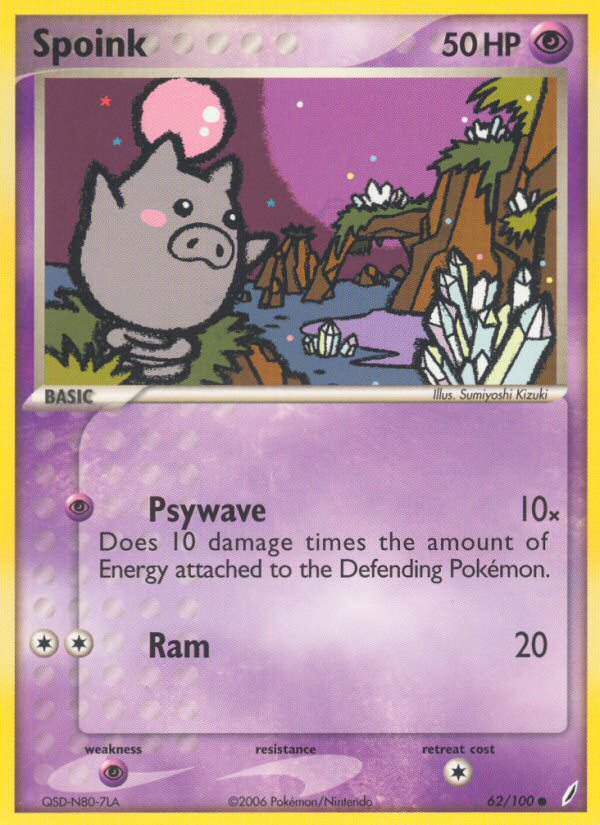 Spoink (62/100) [EX: Crystal Guardians] | Good Games North