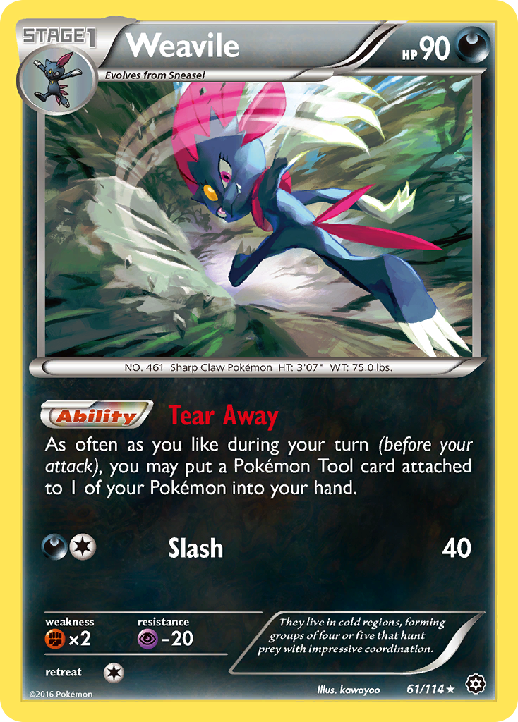 Weavile (61/114) [XY: Steam Siege] | Good Games North