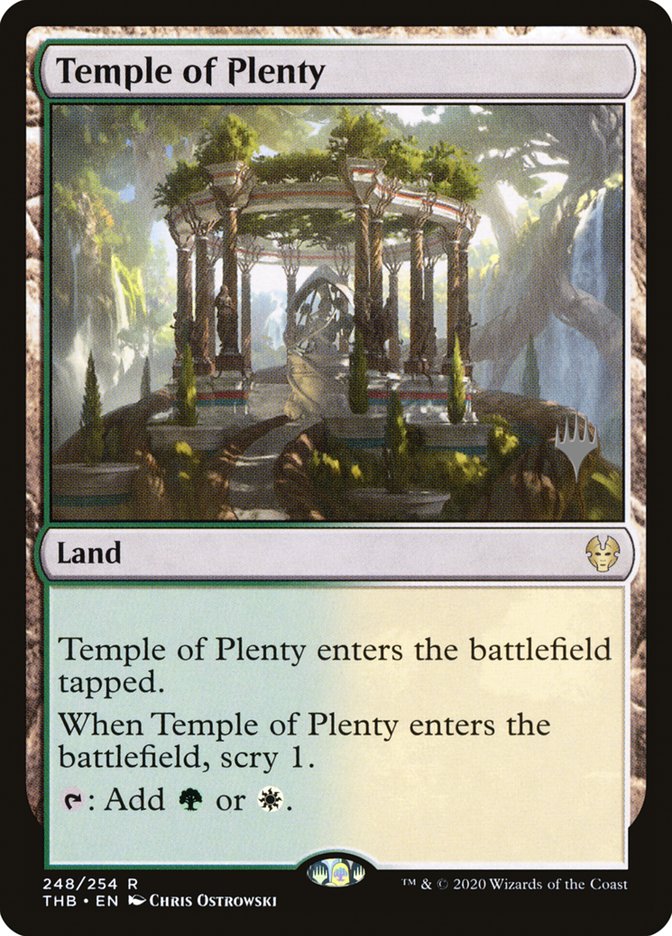 Temple of Plenty (Promo Pack) [Theros Beyond Death Promos] | Good Games North