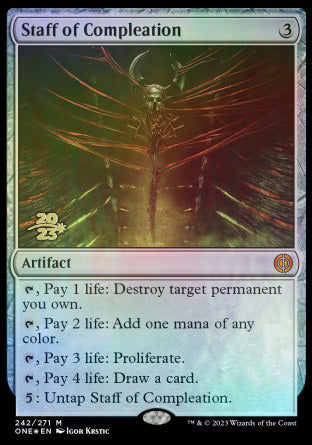 Staff of Compleation [Phyrexia: All Will Be One Prerelease Promos] | Good Games North