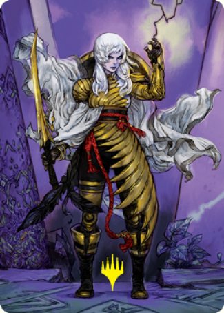 The Wandering Emperor 1 Art Card (Gold-Stamped Signature) [Kamigawa: Neon Dynasty Art Series] | Good Games North