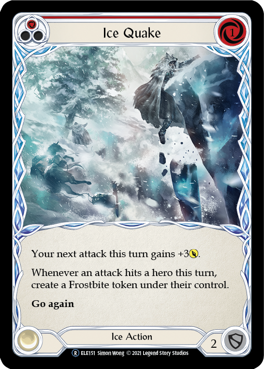 Ice Quake (Red) [U-ELE151] Unlimited Rainbow Foil | Good Games North